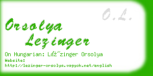orsolya lezinger business card